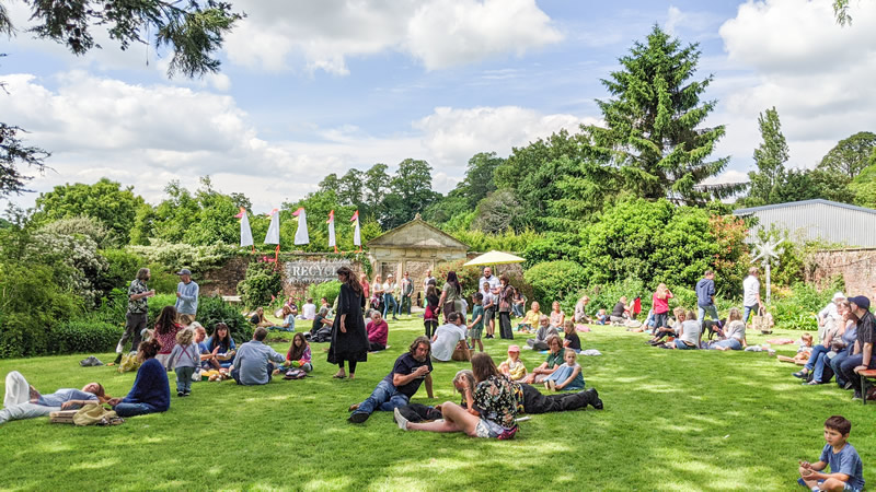 Wincanton Town Festival Market 2021, in the gardens of former Clementina, now the Greening the Earth Gallery