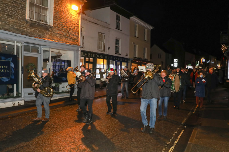 Photo by Jim Johnson: Wincanton's 2021 Christmas lantern parade