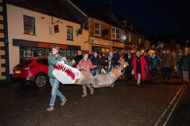 Photo by Jim Johnson: Wincanton's 2021 Christmas lantern parade