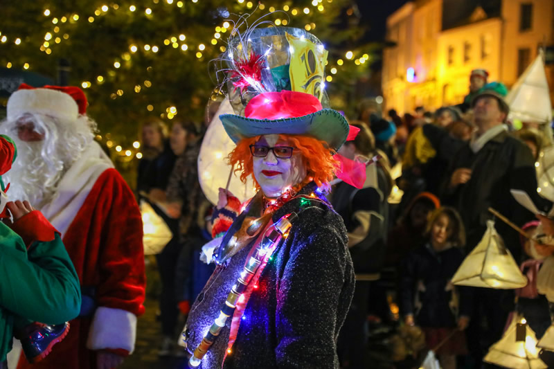 Photo by Jim Johnson: Wincanton's 2021 Christmas lantern parade