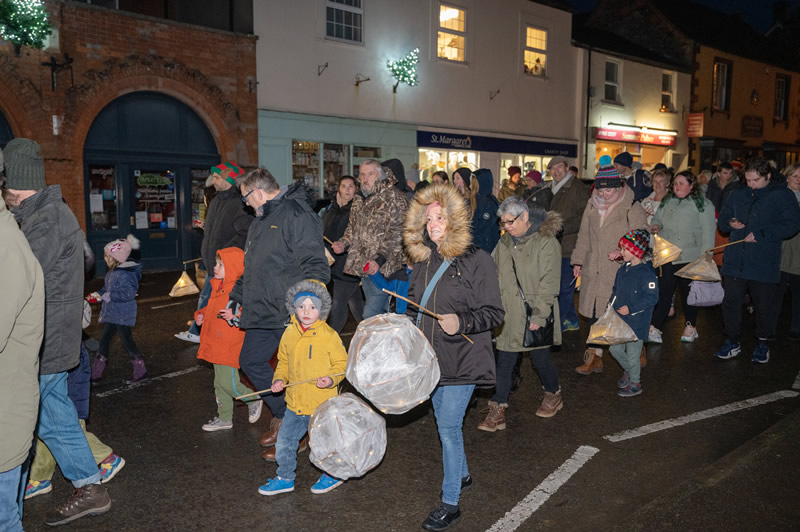 Photo by Jim Johnson: Wincanton's 2021 Christmas lantern parade
