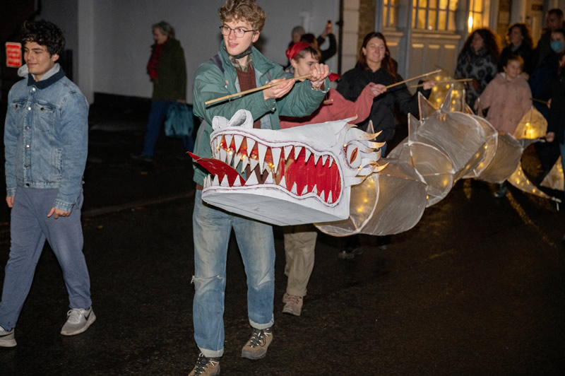 Photo by Jim Johnson: Wincanton's 2021 Christmas lantern parade