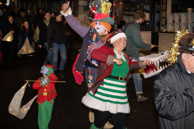 Photo by Jim Johnson: Wincanton's 2021 Christmas lantern parade