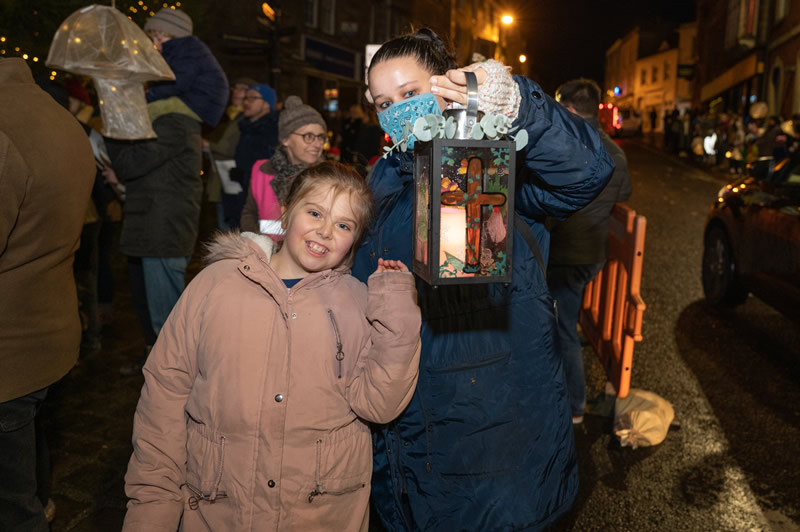 Photo by Jim Johnson: Wincanton's 2021 Christmas lantern parade