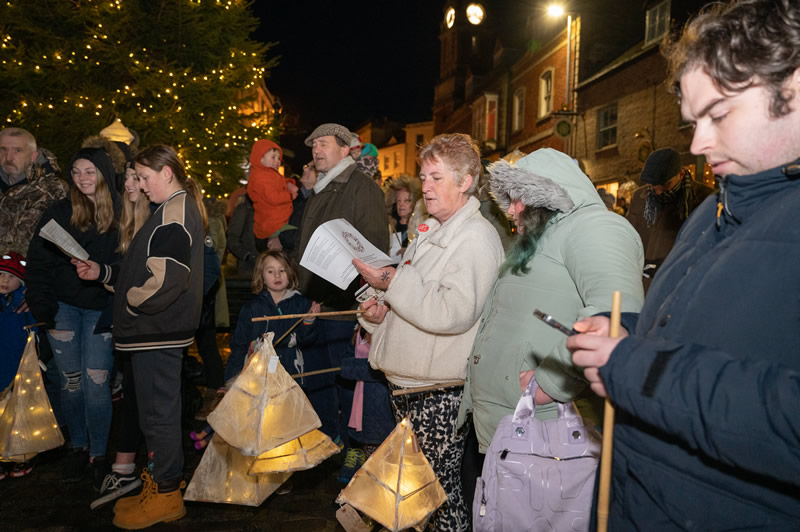 Photo by Jim Johnson: Wincanton's 2021 Christmas lantern parade