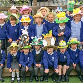 Wincanton Primary School Easter bonnet parade 2022