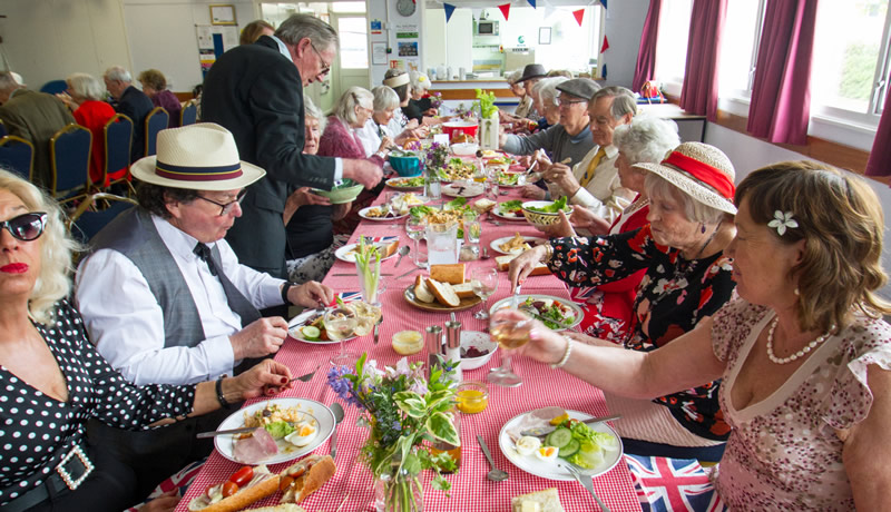 u3a Queen's Platinum Jubilee indoor street lunch party