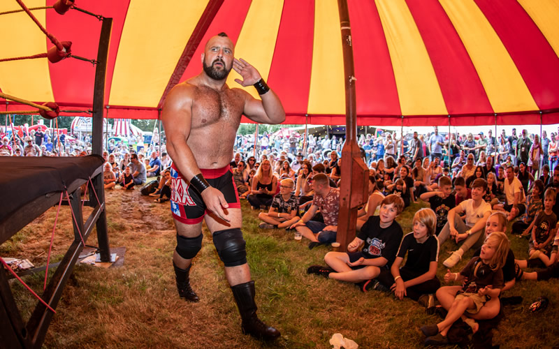 Rock n Ribs Festival 2021 at Wincanton Racecourse - family wrestling show