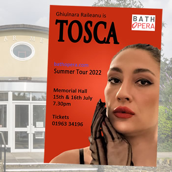 Bath Opera is bringing Tosca to Wincanton in July