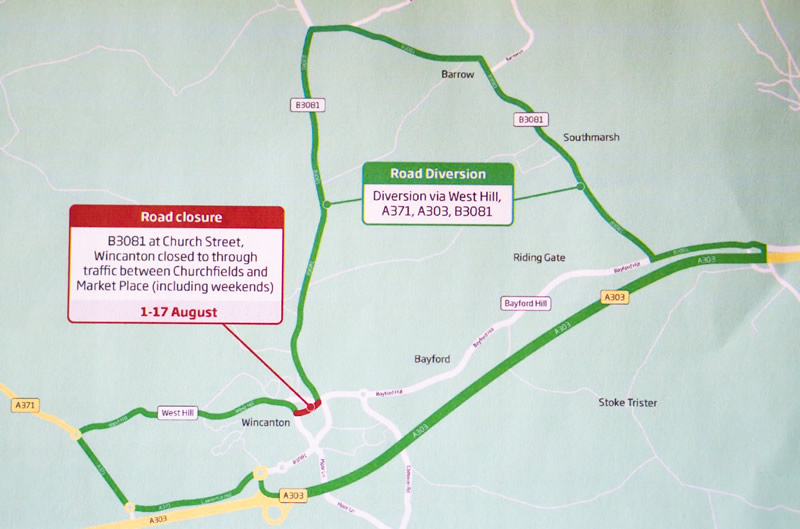 Church Street road closure map