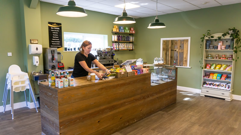 Service counter at River Cale Cafe