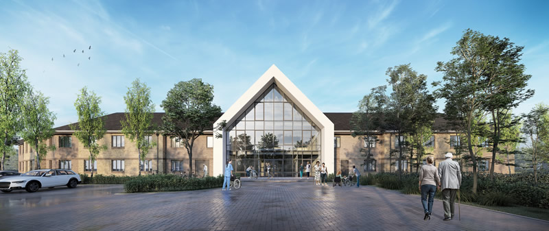 Design render of Cornerstone Healthcare Group's new specialist care service in Wincanton